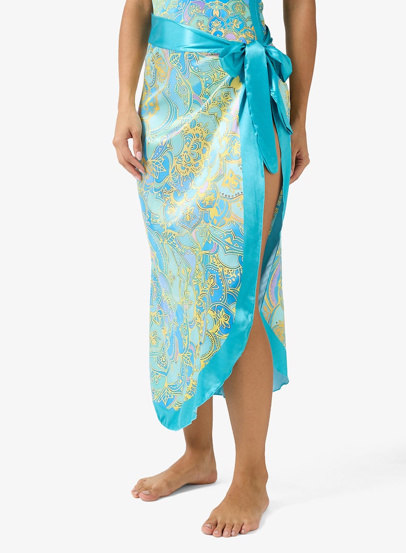 ELLA Printed Swimsuit & Sarong Set - Image 4